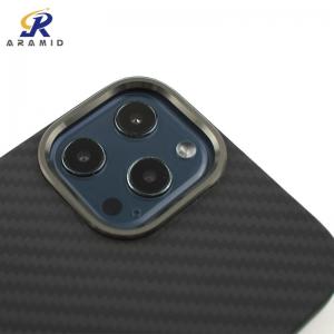 China 0.65mm Aramid Fiber iPhone 12 Phone Case With Metal Ring Design supplier