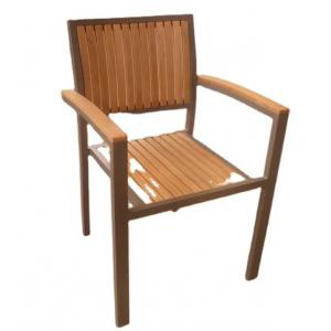 Outdoor garden resort hotel teak furniture armrest Teak Garden Chairs solid wooden teak lawn chair---YS5701