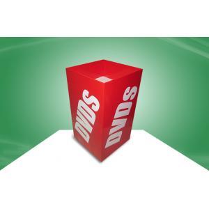 China DVD Red Cardboard Display Units Dump Bins Newspaper Cardboard Collection Bins supplier
