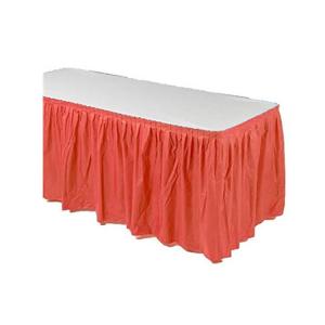 China Waterproof Disposable Plastic Table Skirts For Trade Show / Wedding supplier