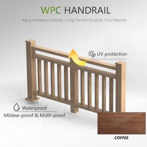 Outdoor WPC Hand Railing Insect Proof WPC Balcony Railing Modern