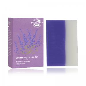China Purple Organic Face Soap Whitening Lavender Coconut Oil Body Care supplier