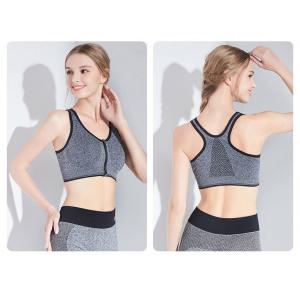 Customizable Padded Zip Front Sports Bra Ladies Exercise Bra 250g