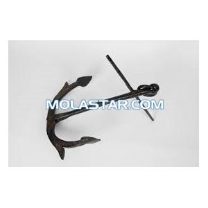 China Galvanized Black Painted Stock Anchors Admirality Anchor Stock Anchor  Easy Handling Steel Anchor For Marine supplier