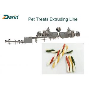 China Beef Flavor Natural Twisted Sticks Dog Food Extruder Machines Dental Treats Extruding Line supplier