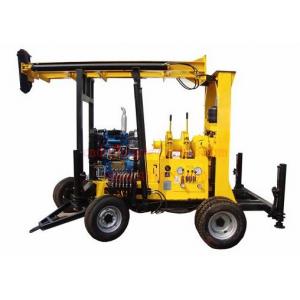 China Trailer Mounted High Efficiency Water Well Drilling Machine 400m Mud Drilling Capacity supplier