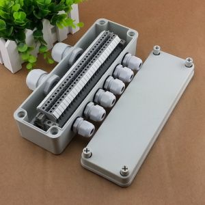China IP65 Waterproof Cable Junction Box 80*250*70mm 6 Ways UK2.5B Din Rail Terminal Blocks Kit supplier