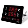 China Led Thermometer Digital Thermo Hygrometer Clock and Hygrometer Wall Clock  Digital Measuring Digital Hygrometer Thermometer Supp wholesale