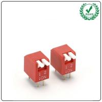 China DS series 1a 50v slide type red plastic spdt dip switch 2.54mm 3 buyers on sale