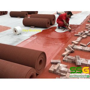 China Le cas de projet de construction d'école a préfabriqué la voie courante de petit pain pour le site de la norme 400m wholesale