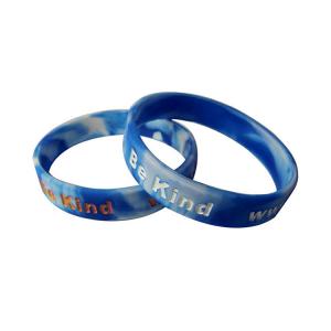 China Custom Silicone Wrist Band , Debossed Color Fill in Silicone Wristband with Your Logo wholesale