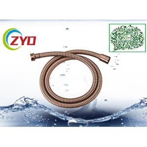 China Bronze Plated Dark Copper Color 1.5m Bathtub Shower Hose Double Lock With Brass Screw supplier