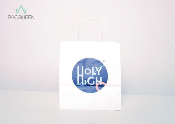 Custom Branding Paper Carry Bag , Paper Takeaway Bags Eco Friendly