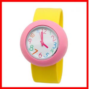 China colorful silicone kids slap watch supplier