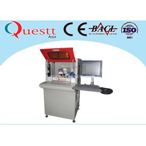 High Precision Automatic Fiber Laser Marking Machine With 2 Station Rotate Table