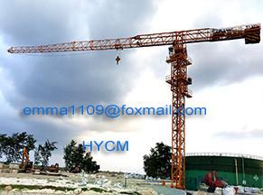 PT6013 Flat-top Tower Crane With 60mts Working Jib 1.3t Tip Load in FOB CIF CPT