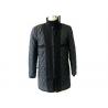 China Black Plastic Zip Through Mens Medium Trench Coat / Cavalry Twill Coat TW85490 wholesale