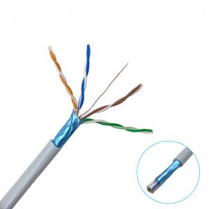 China 4 Pair Bare Copper FTP Shielded CAT5E Lan Cable 1000ft supplier