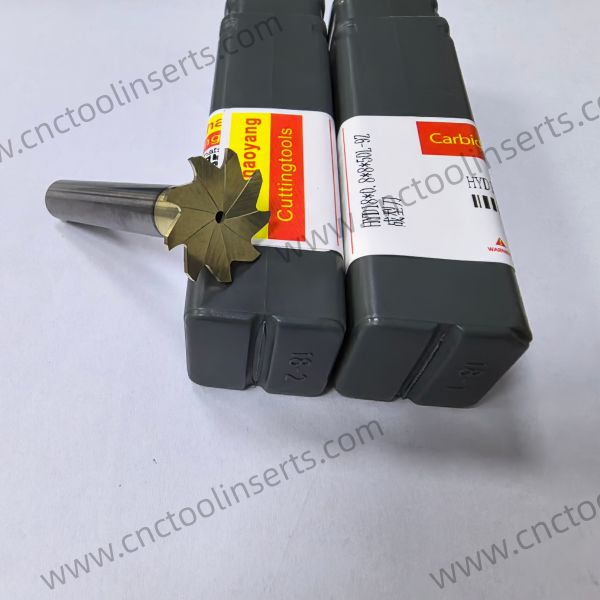 Coated T-Slot Cutter HYD18*0.8*8*50L-9Z , 9-Flute Straight Shank — Designed for Machining T-Slots, Side Grooves, Chamfering and Special Contours in Superalloys and Titanium Alloys