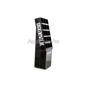 Advertising Free Standing Cardboard POS Displays Black with 15 Pockets