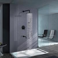 China 2 Handle 1 Spray Tub And Bathroom Shower Faucets Combo With Round Showerhead on sale