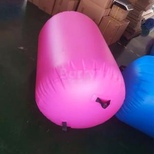 75cm 90cm Diameter Inflatable Air Roller Barrel Easy To Move Pink Color