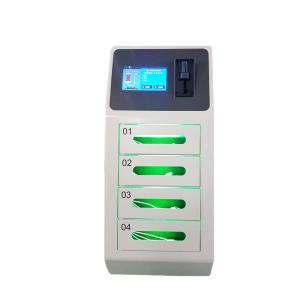 4 Door Secure Locker Cell Phone Charging Stations for Airport with Coin Acceptor and Credit Card Reader