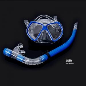 blue Super cheap Rubber mask diving mirror snorkeling equipment Diving mirror and snorkel