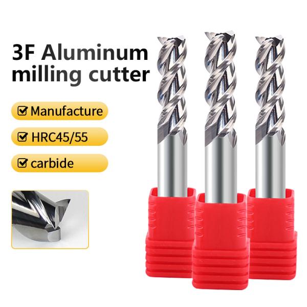 YingBa CNC Router Machine End Mills de alta precisión 3 flautas cortador de hilos de aleación de carburo de aleación de aluminio fresado de acero de alta velocidad OEM