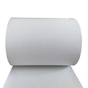 China Satin Cloth Hot Melt Glue Blank Fabric Label with 100G White Glassine Liner supplier