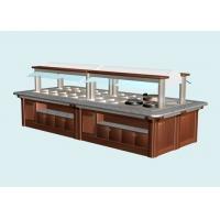 China Wood Structure Marble Stone Hot Buffet Counter, Commercial Buffet Equipment on sale