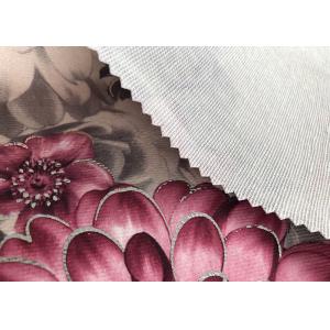 Flower Printed 100% Polyester 280GSM Sofa Velvet Upholstery Fabric