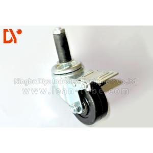 China Black / Red Color Heavy Duty Casters , Anti Static Wheels Castors Flat Type wholesale