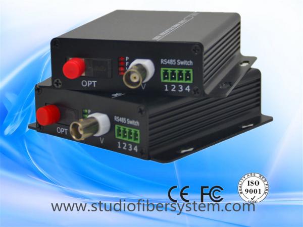 1ch analog video+analog audio/data fiber converter for CCTV system