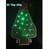 Christmas Tree Shaped Flashing LED Module , Fiber Optic greeting card sound