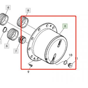 L171156  Planet Pinion Carrier fits for JD tractor models: 6100D, 6120, 6120L, 6130, 6215, 6225, 6230, 6320