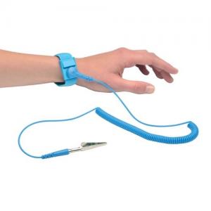 China ESD Static Discharge Wrist Strap With 10mm Snap 1.8m X 2.5mm PU Cord supplier