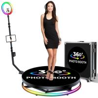 China Stabler Strong Metal and Tempered Glass 360 Degree Camera Photo Booth for Indoor Events on sale