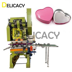 China Heart Shape Chocolate Tin Box Making Machine Automatic Strip Feeding System on sale