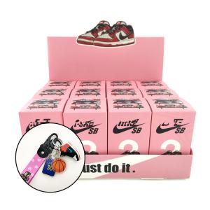 China Hot Selling Surprise Blind Box Fancy Packaging Keychain AJ Shoe Mold and Transparent Acrylic Boxes series theme 12 pairs wholesale