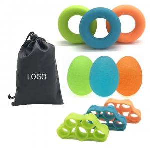 Custom Silicone Hand Grip Strengthener Workout Kit 9 Pack Silicone Hand Gripper Ring, Finger Stretcher,Stress Relief Gri