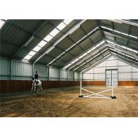 China Portable Prefab  Steel Farm Sheds Metal Horse Barn Kit Customized Size / Color on sale