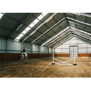 China Portable Prefab  Steel Farm Sheds Metal Horse Barn Kit Customized Size / Color supplier