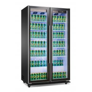 2 Doors Beverage Merchandiser Cooler 5 Shelves Electric Upright Wine Refrigerator