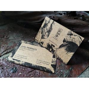 300gsm Recycled Brown Kraft Paper Business Cards With Pantone Printing