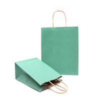 China Plain Paper T Shirt Bags With Handles UV Coating Spot Varnishing Finishing on sale