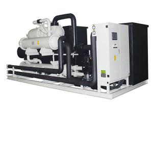 China Built-in 1000L water tank and water pump Screw / Scroll Type R407c Water Cooled Water Chiller supplier
