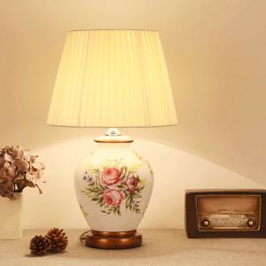China Chinese style white flower ceramic Table Lamps Fashion table lamp ceramic(WH-MTB-120) supplier