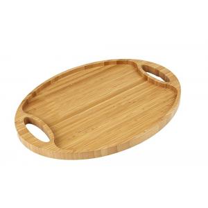 China Promotional Bamboo Serving Tray With Two Stylish Holder Low Thermal Conductivity supplier