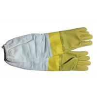 China #13 Yellow  Goat Skin  And Smoothy Leather Wrist Protector  And White Cloth Sleeve   Bee Glove on sale